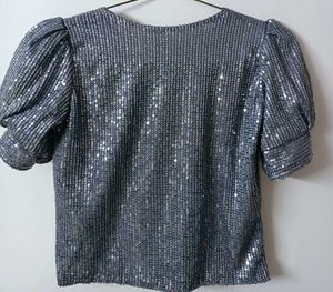 Party Wear Top For Women, Puff Sleeves