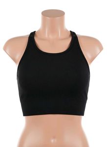 Urbanic Black Ribbed Sports Bra