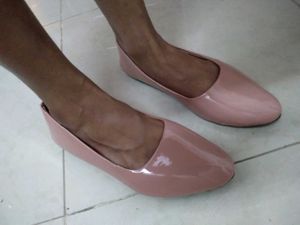 Pale Pink Pointed Flats - Size 7