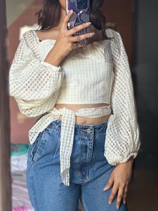 White Top With Back Zip