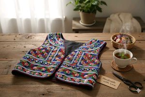 Handmade Embroidered Folk Vest