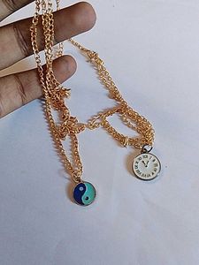 Yin Yang Clock Necklace
