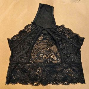 Elegant Black Floral Bra &amp; Panty