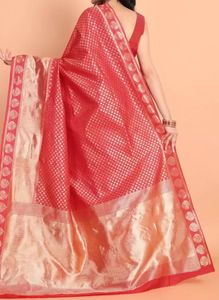 Ethnic Motifs Woven Design Zari Saree