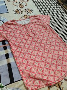 Printed Coral Pink Tshirt