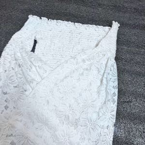 Stylish White Off shoulder  Net Top