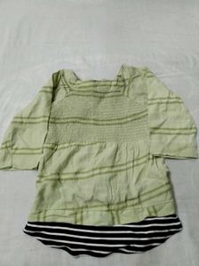 Striped Bow Tie Top