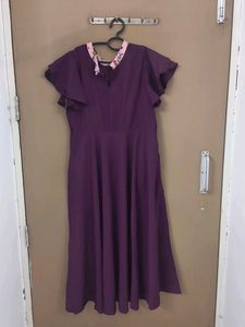 Elegant Purple Midi Dress