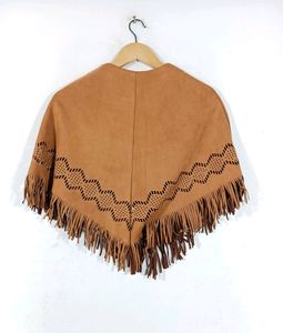 Brown Cropped Cape(Women&#39;s)