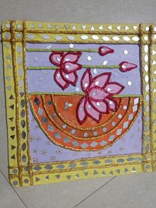 Lotus Mirrorwork Wall Art
