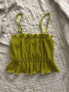 Green Ruffle Tank Top
