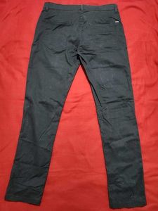 Peter England Men's Casual Black Pants