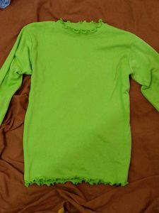 Green Mock Neck Top