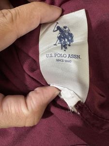 U.S. POLO ASSN Stylish Maroon Patterned Shirt