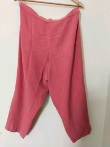 Peach Korean Style Trouser Pants With Zip And Hook