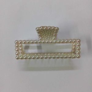 Large Rectangle Pearly Hair Claw Clip/Clutcher