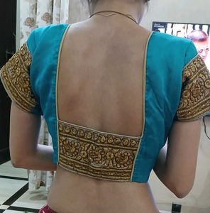 Teal Embroidered Blouse