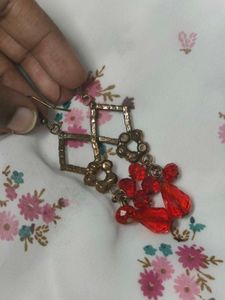 Red Sparkling Earrings