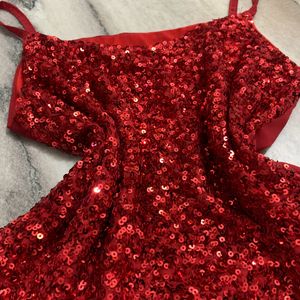 Red Sequin Top