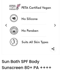 Sun Bath Body Spray With Spf 80+PA++++