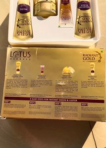 100% ORIGINAL LOTUS RADIANT GOLD FACIAL KIT