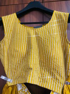 Mustard Yellow Embellished Lehenga Set