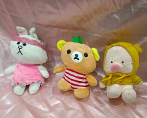 Combo Of 3 Imported Plushies Toys