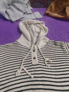 Striped Hoodie Sweater