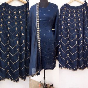 Blue Embroidered Kurta Set