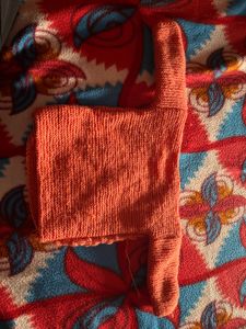 Orange Knit Cardigan