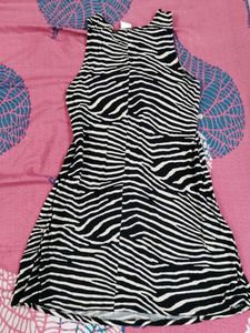 H&amp;M Y2K TRENDY Zebra Print Tank Dress XS