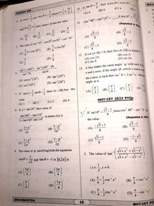 🚀 Score 150+ – Brahmastra MHT-CET PYQ