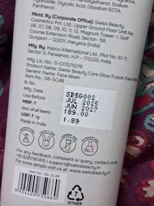 Swiss Beauty Care Glow Fusion Face Wash