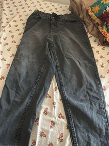 Stylish Gray Wide Leg Jeans