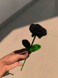 Black Crochet Rose🖤