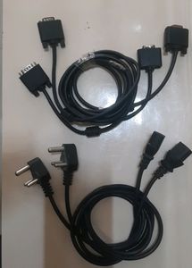 VGA CABLE 2 SET & POWER CODE CABLE SET OF 2