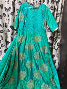 Elegant Green Anarkali Kurta