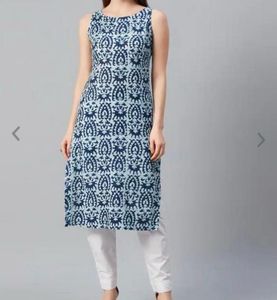 Blue Patterned Kurti | XXL