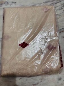❤️ Bengali Saree from Kolkata – Beige with Red Bor