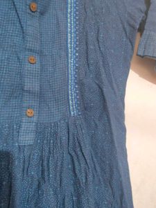 Blue Embroidered Dress