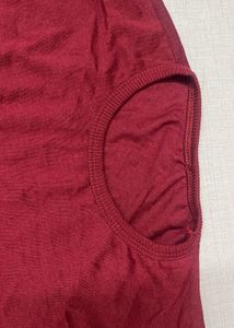 Maroon Crop Tshirt