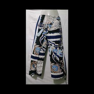 Nautical Print Wide Leg Palazzo