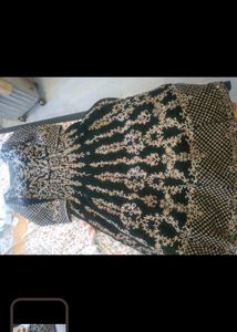 Bottle Green Bridal Gown