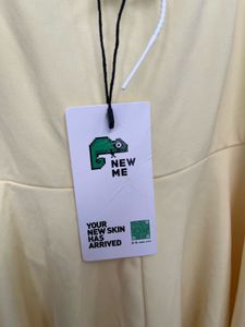 Yellow Mini Dress with Lace Detail