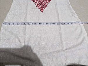White Embroidery Kurti