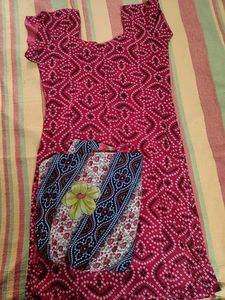 Bandhni Kurti With Bottom