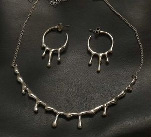 H&M Drip Look Necklace With Earrings