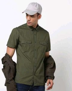 Olive Green Casual Shirt