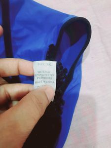 XXL Blue Lace Thong