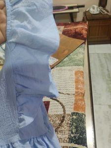 Cute Blue Ruffled Top